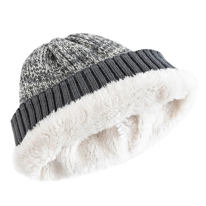Cozy TwoTone Fur Winter Beanie